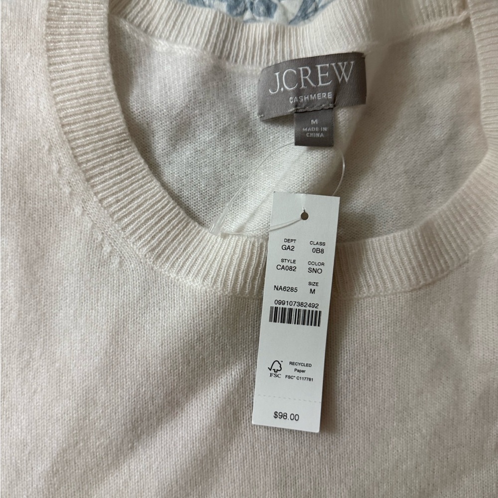 Jcrew Cashmere shrunken T-shirt Medium
